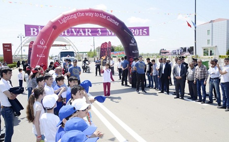 Bilasuvar is the next stop on the journey of Baku 2015 flame 